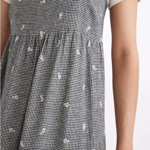 Madewell Gray Floral Tiered Midi Dress - Picture 4 of 14